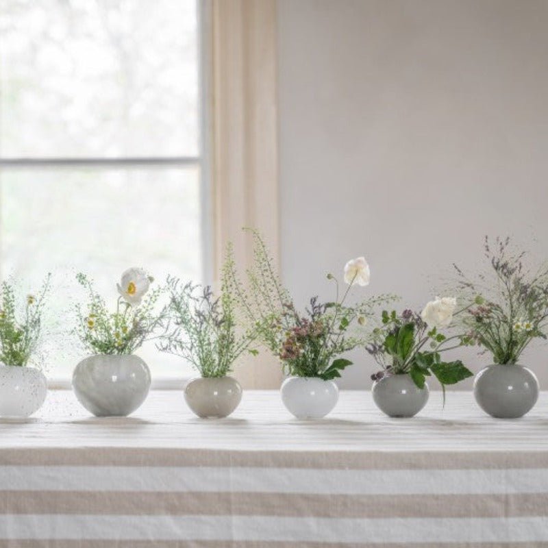 Lysestage - Glas - Beige - D: 11cm H: 9cm | ERNST - Nordic Home Living