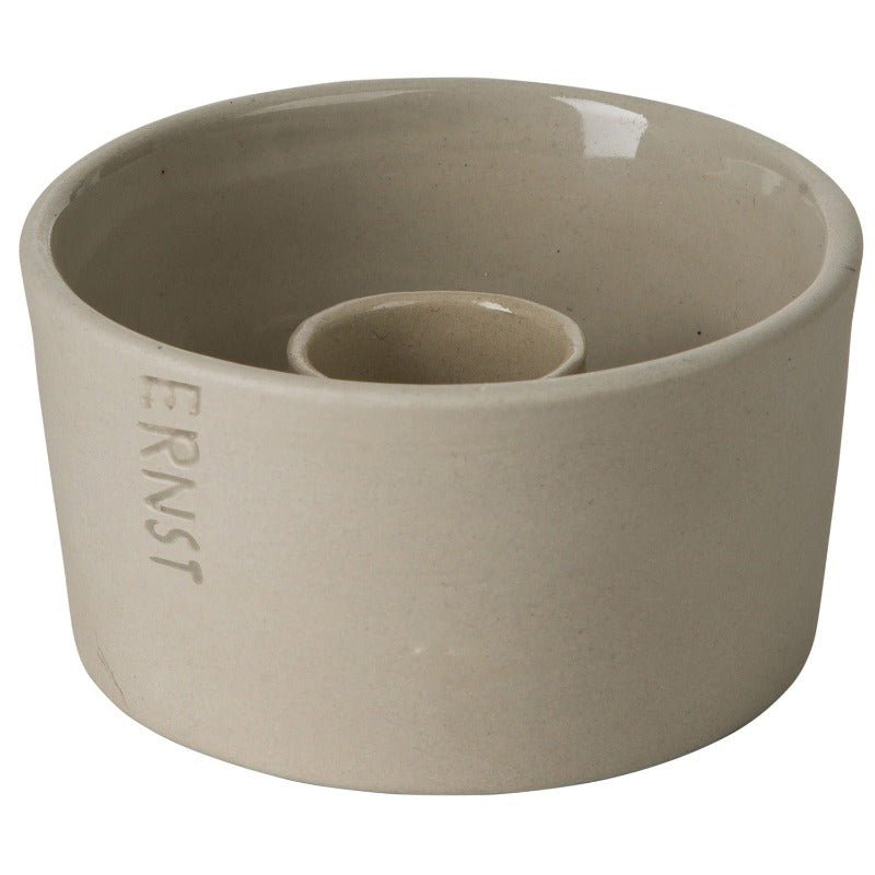 Lysestage - Stentøj - Beige - H: 5cm Ø: 10cm | ERNST - Nordic Home Living