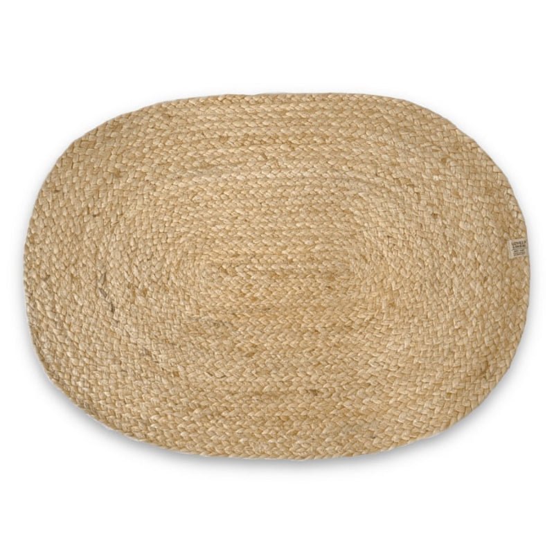Måtte - Oval 60x80 cm - Natur beige - Nordic Home Living