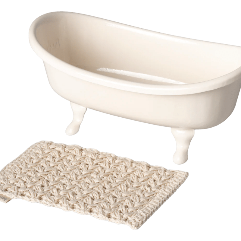 Miniature bademåtte - råhvid - Nordic Home Living