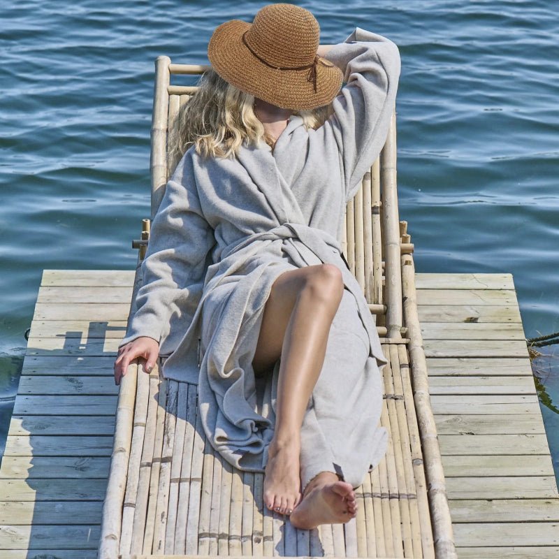 Morgenkåbe Maxi - Sand - Nordic Home Living