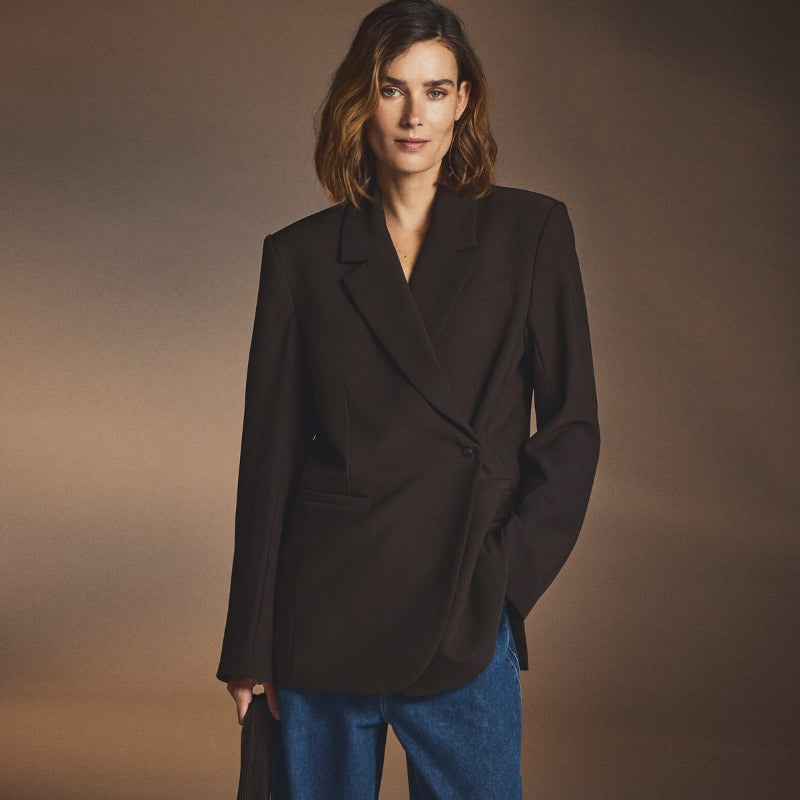MSCH Vega Loose Blazer - Dark brown