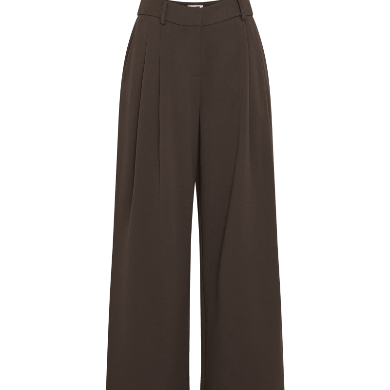 MSCH Henrika HW Pants - Dark Brown - Nordic Home Living