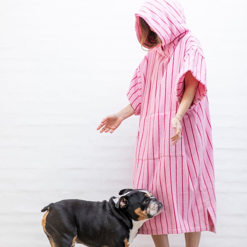 Naram - Poncho - Baby pink & ski patrol - Nordic Home Living