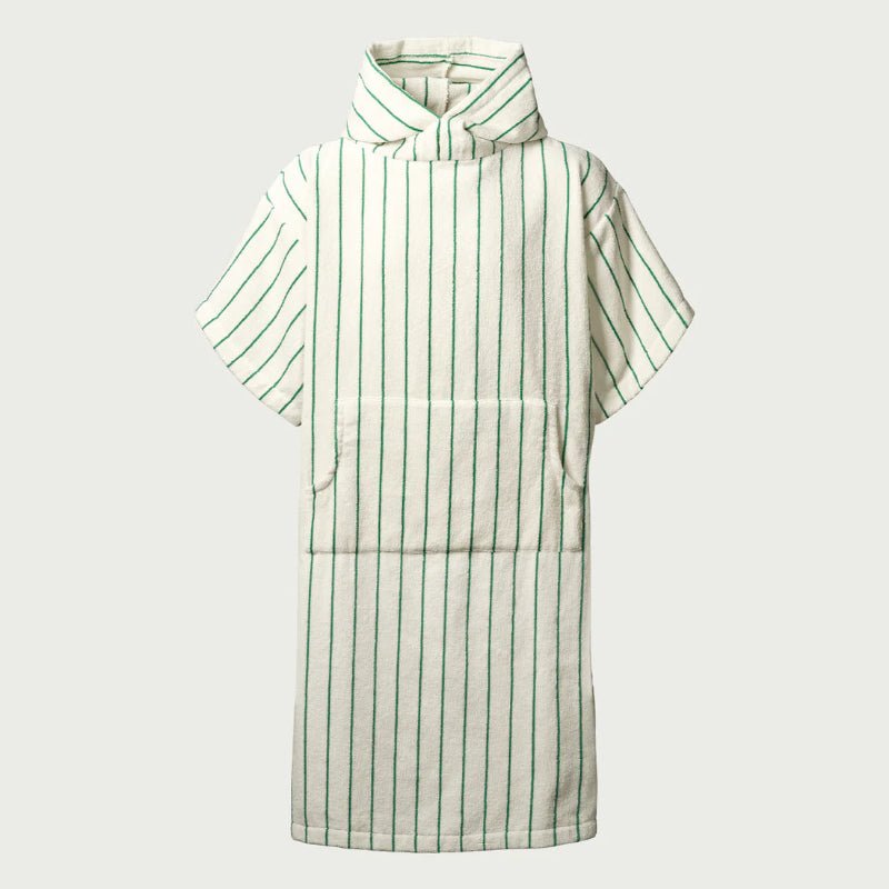 Naram - Poncho - Pure White & Grass - Nordic Home Living