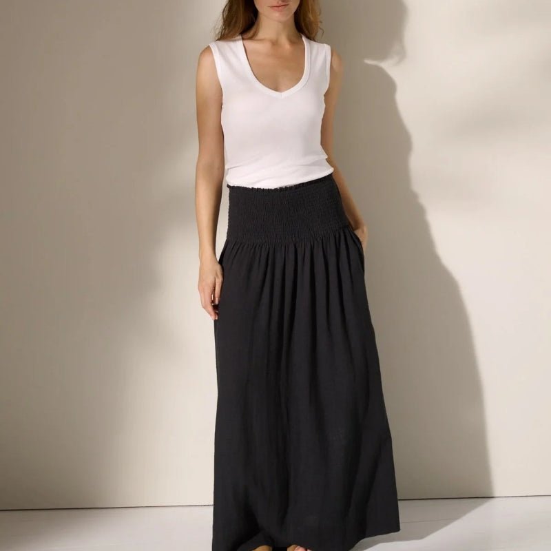 Nederdel - Malou - Hør - Moonless night - Nordic Home Living