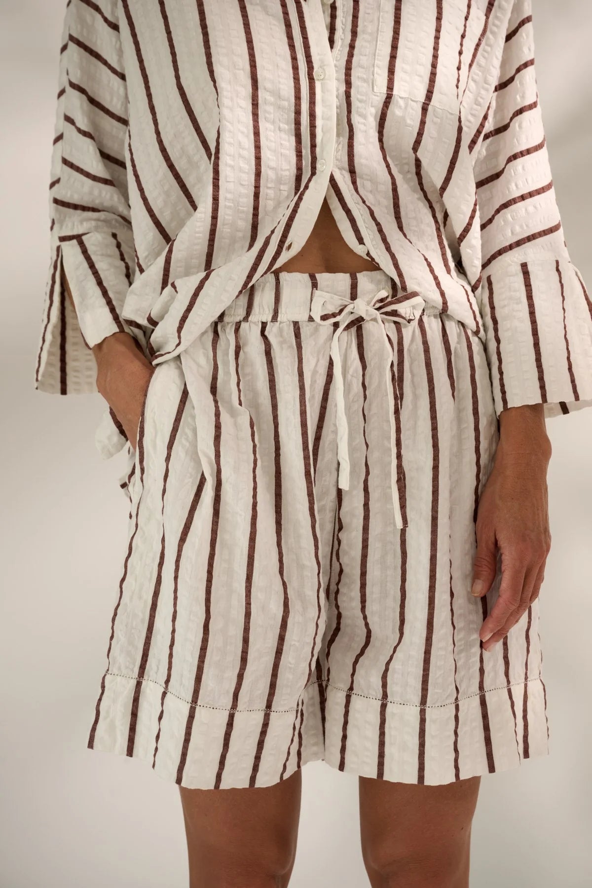 Note Shirt - Wawe - ecru/terra - Nordic Home Living