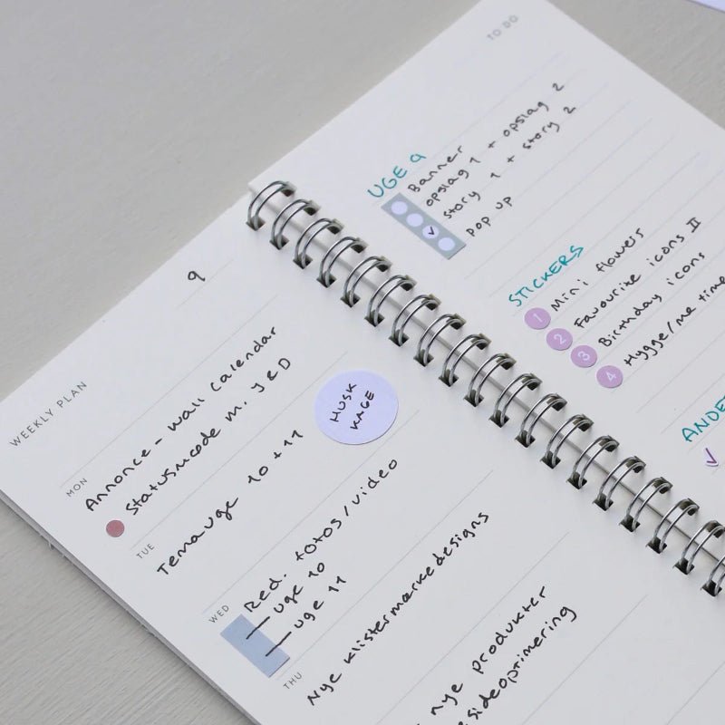 Notesbog - weekly planner - Nordic Home Living