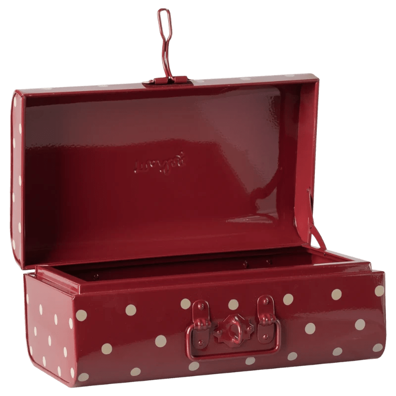 Opbevaringskuffert - Rød M/ prikker - Small | Maileg - Nordic Home Living