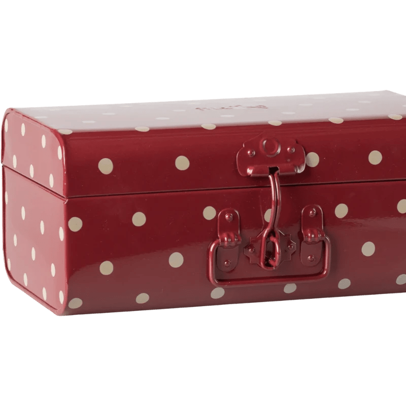 Opbevaringskuffert - Rød M/ prikker - Small | Maileg - Nordic Home Living