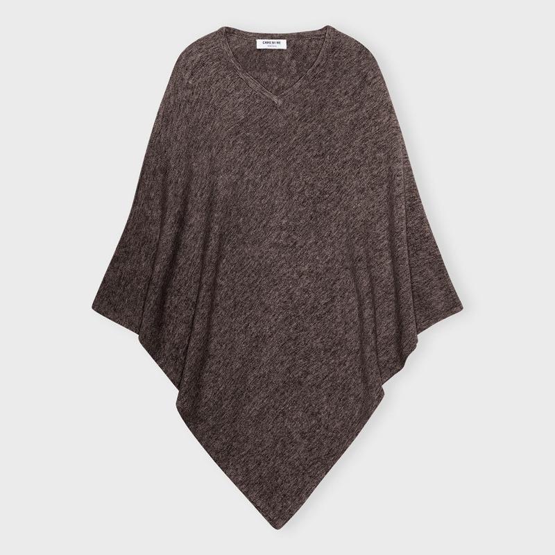 Poncho - Lise - Cashmere - Dark brown | Care By Me - Nordic Home Living