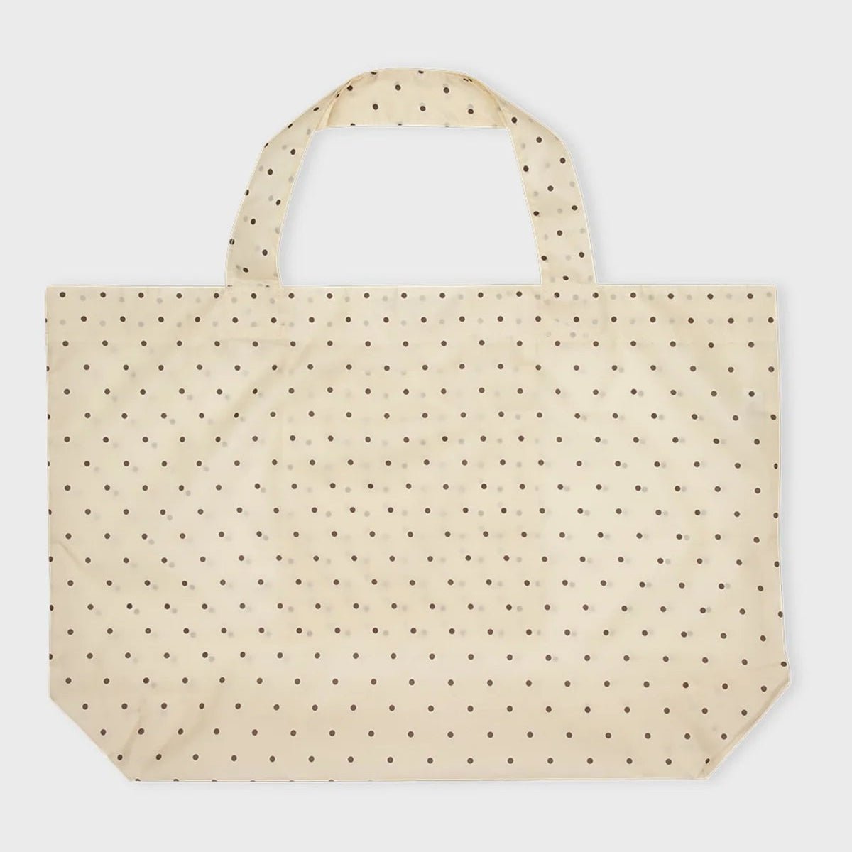 Prikket foldbar shopper - ecru/black - Nordic Home Living