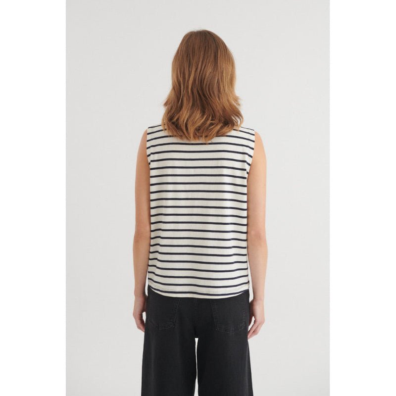 Raja - Tank top - Whisper white/ Sky captain - Nordic Home Living
