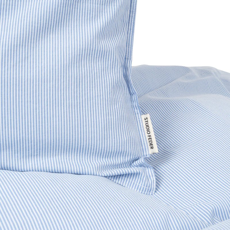 Sengesæt - Dobbelt 200x220 cm - milk stripe - Nordic Home Living