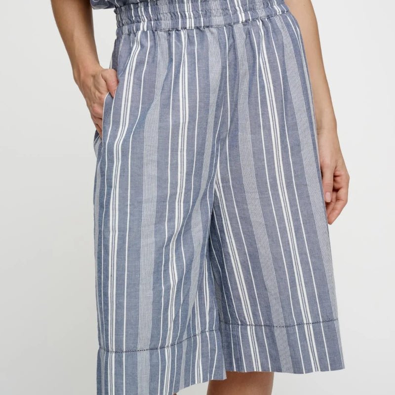 Shorts - Breeze - Stribe - sea blue/white - Nordic Home Living