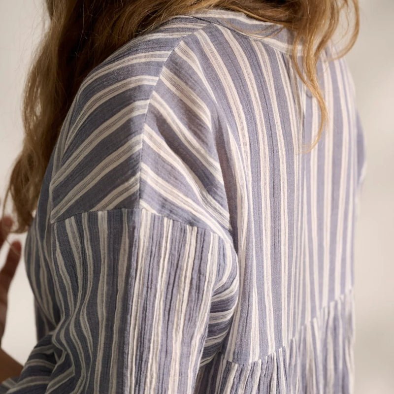 Simple Top - Stripe - sea blue/ecru - Nordic Home Living