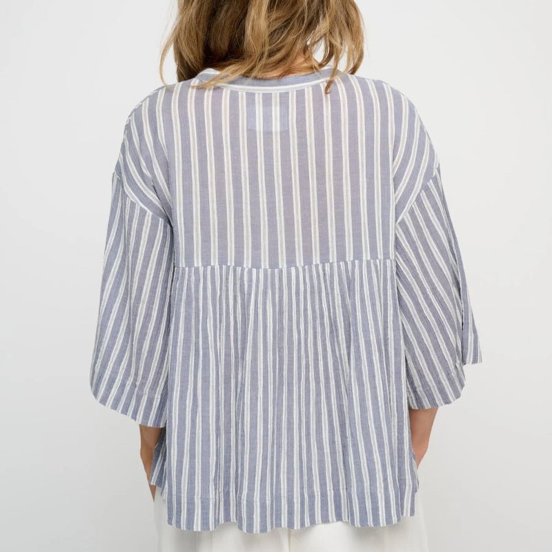 Simple Top - Stripe - sea blue/ecru - Nordic Home Living