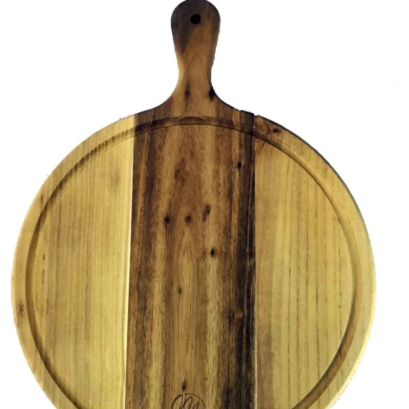 Skærebræt - Teak - Rundt med håndtag - Dia: 30 cm | Milton Home - Nordic Home Living