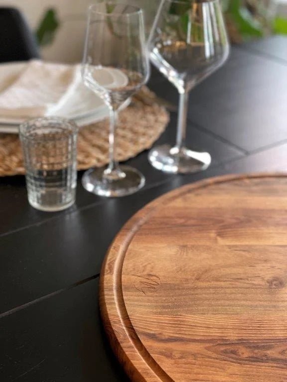 Skærebræt - Teak - Rundt med håndtag - Dia: 45 cm | Milton Home - Nordic Home Living