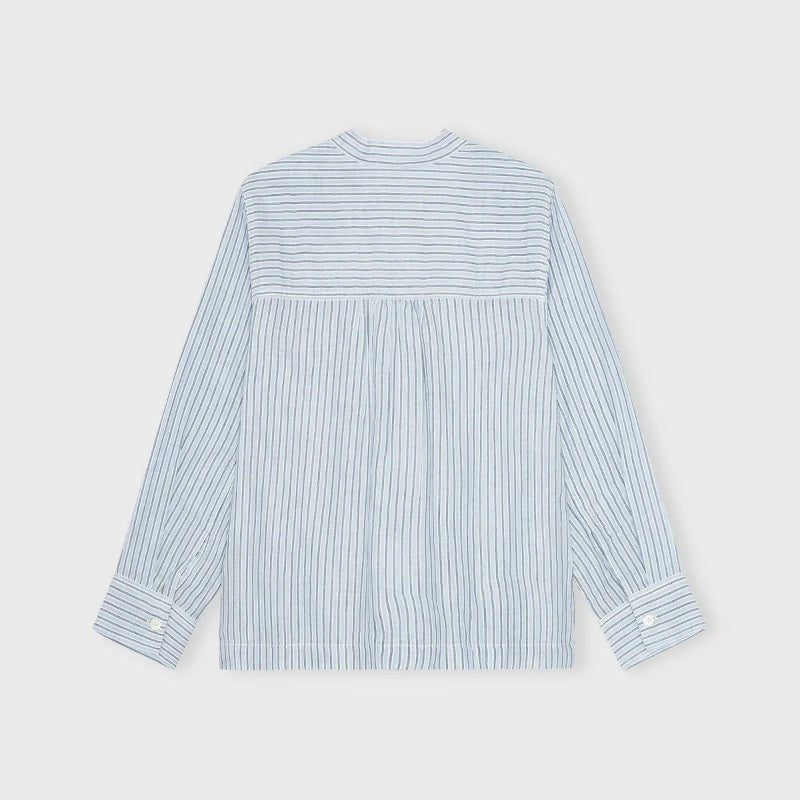 Skjorte - Ayla - Light blue/ecru/navy - Nordic Home Living