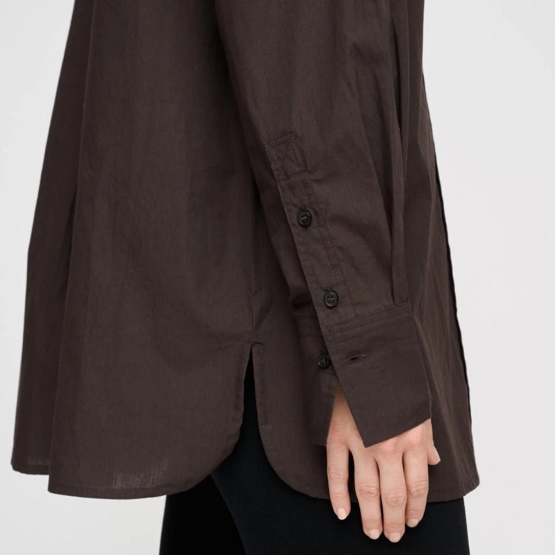 Skjorte - Clean - Dark Brown - Nordic Home Living