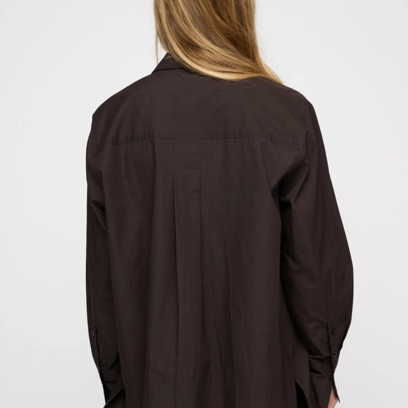 Skjorte - Clean - Dark Brown - Nordic Home Living