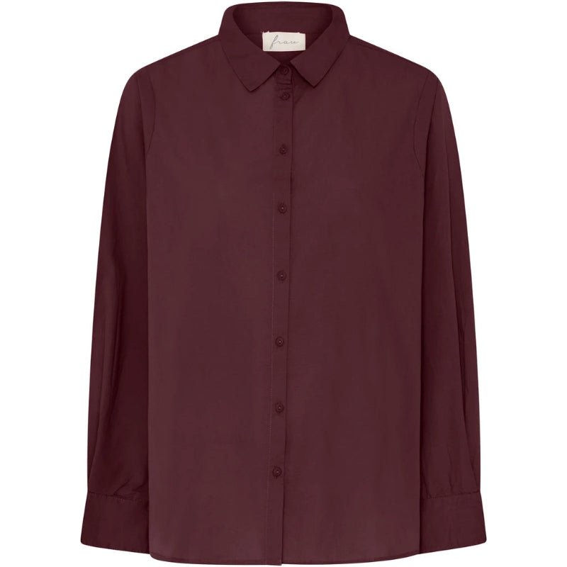 Skjorte - Dhaka Ls - Red Mahogany - Nordic Home Living