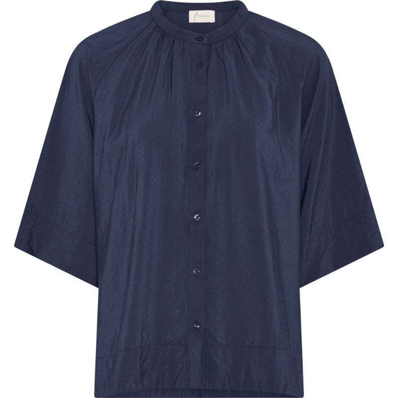 Skjorte - Dubai 3/4 - viscose - Dark navy - Nordic Home Living