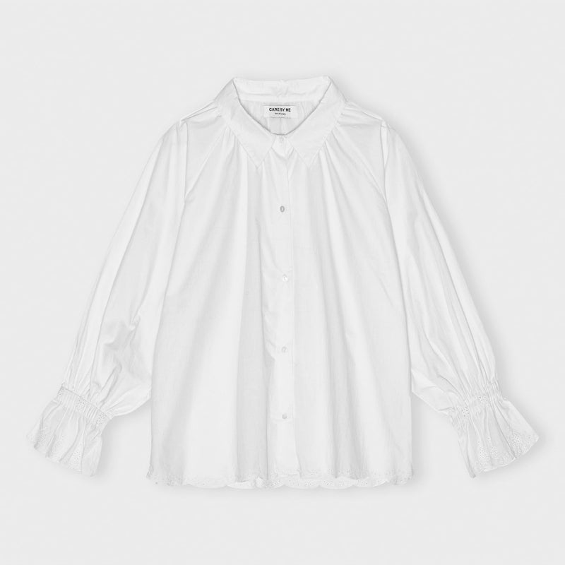 Skjorte - Flora - Hvid - Nordic Home Living