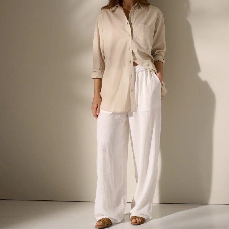 Skjorte - Gaia - Pure beige - Nordic Home Living