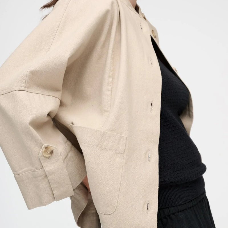 Skjortejakke - Bloom - Beige - Nordic Home Living