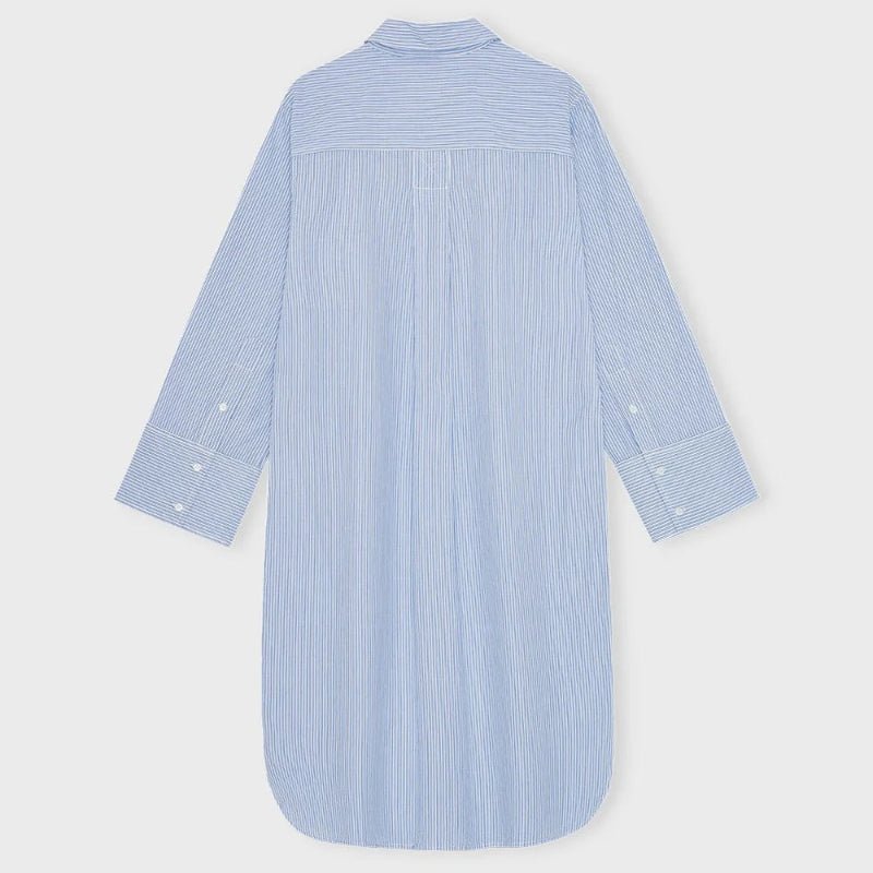 Skjortekjole - Athena Stripe - White/Heaven blue - Nordic Home Living