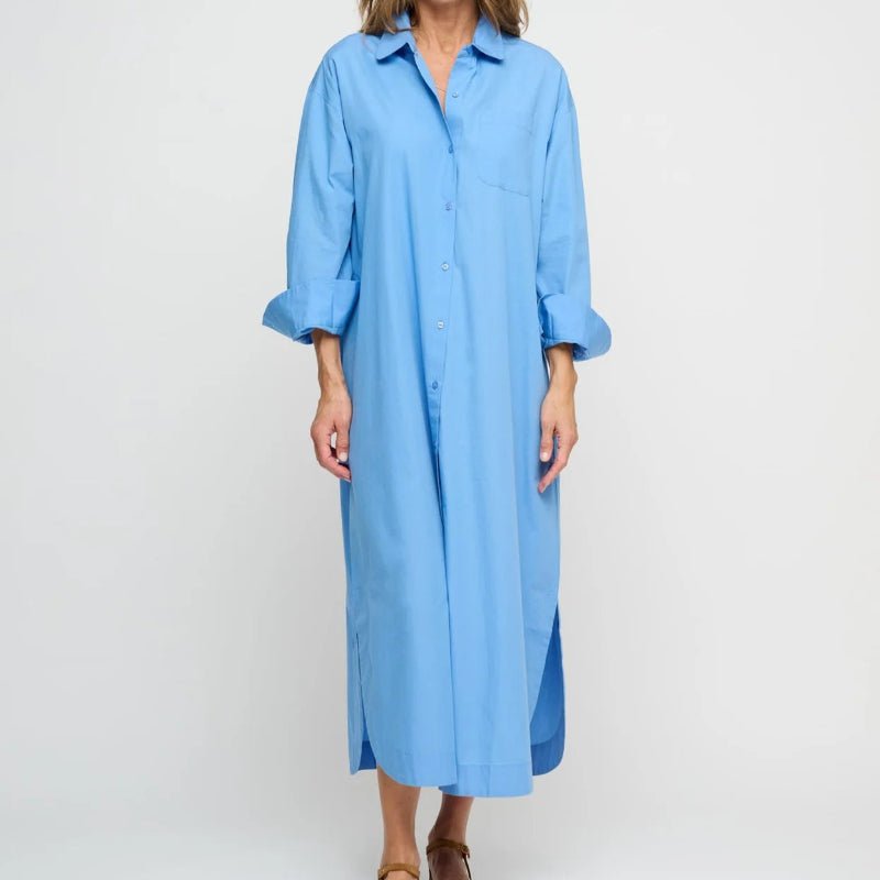 Skjortekjole - Ava - Heaven blue - Nordic Home Living
