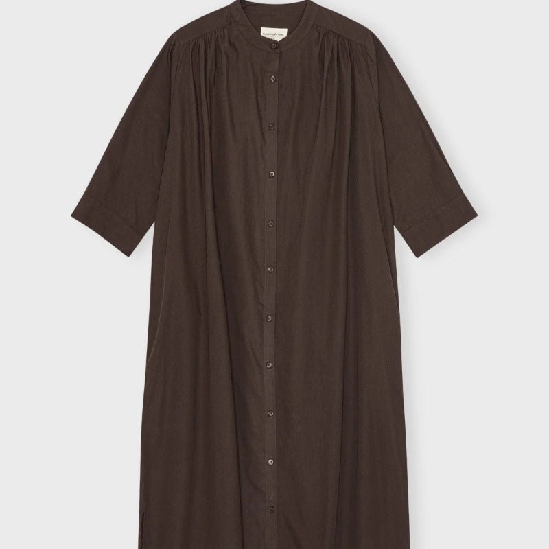 Skjortekjole - Laurella - Dark Brown - Nordic Home Living