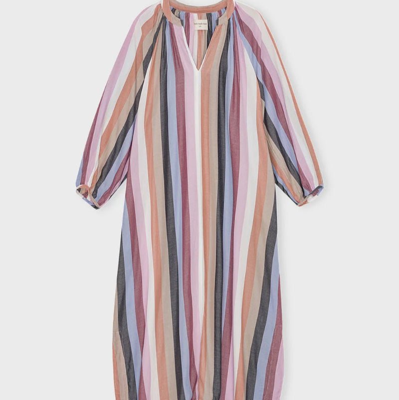 Skjortekjole - Sun dress - Silky stripe - Nordic Home Living
