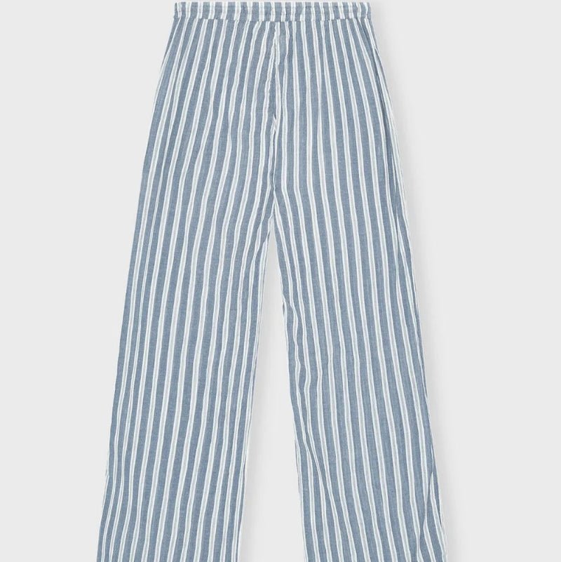 Slow pants - stripe - sea blue/ecru - Nordic Home Living