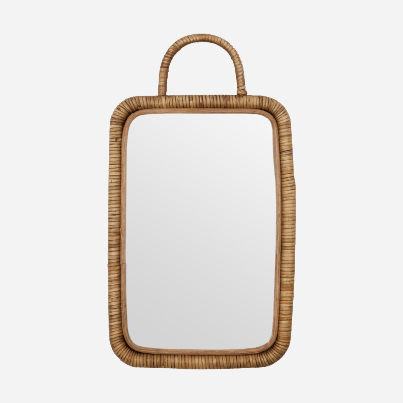 Spejl - Rattan - 24x36 cm - Nordic Home Living