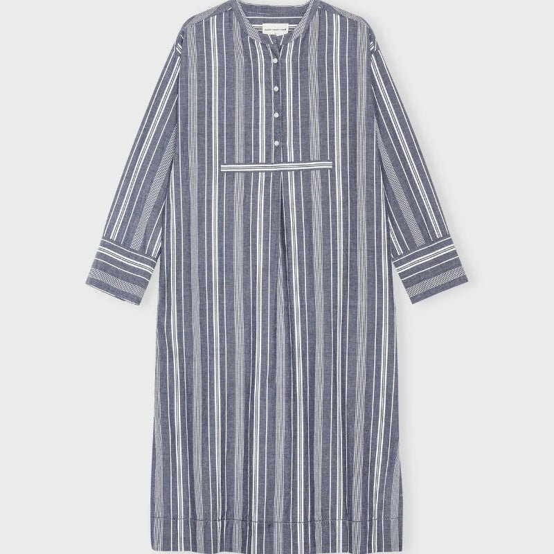 Stillness dress - stripe - sea blue/white - Nordic Home Living