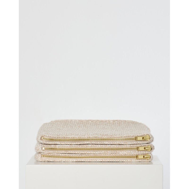 Stine - Alparca Clutch - Dusty powder/ecru - Nordic Home Living
