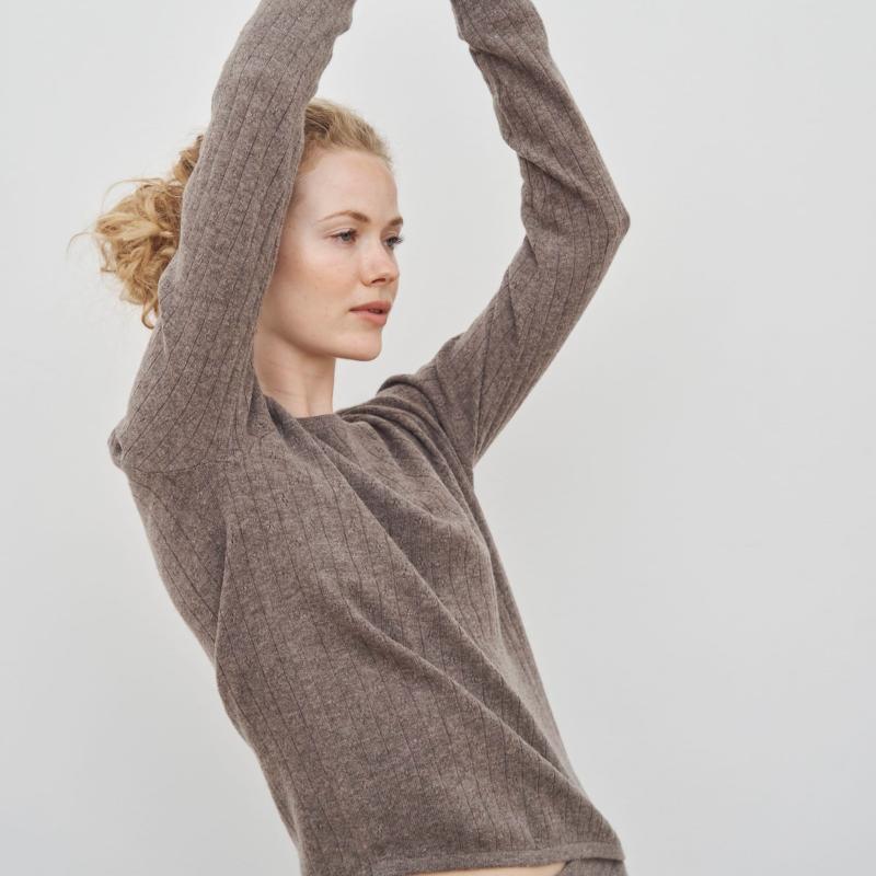 Strik - Josephine - Uld/Cashmere - Dusty Brown | Care By Me - Nordic Home Living