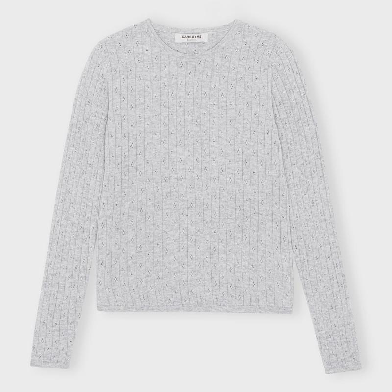 Strik - Josephine - Uld/Cashmere - Light Grey | Care By Me - Nordic Home Living