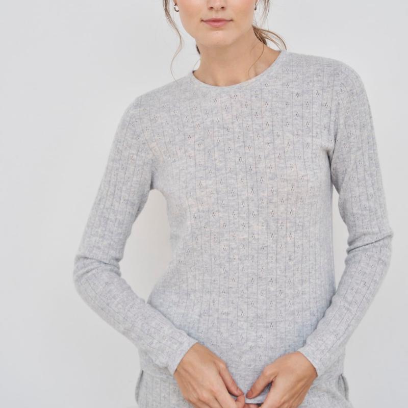 Strik - Josephine - Uld/Cashmere - Light Grey | Care By Me - Nordic Home Living