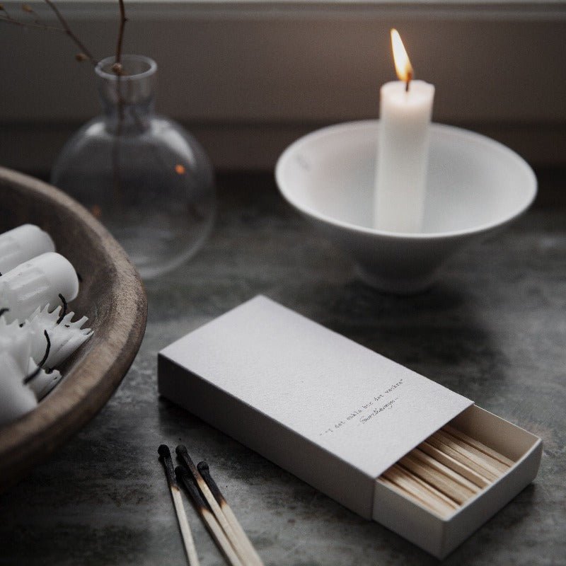 Tændstiksæske - Beige L: 11cm | ERNST - Nordic Home Living