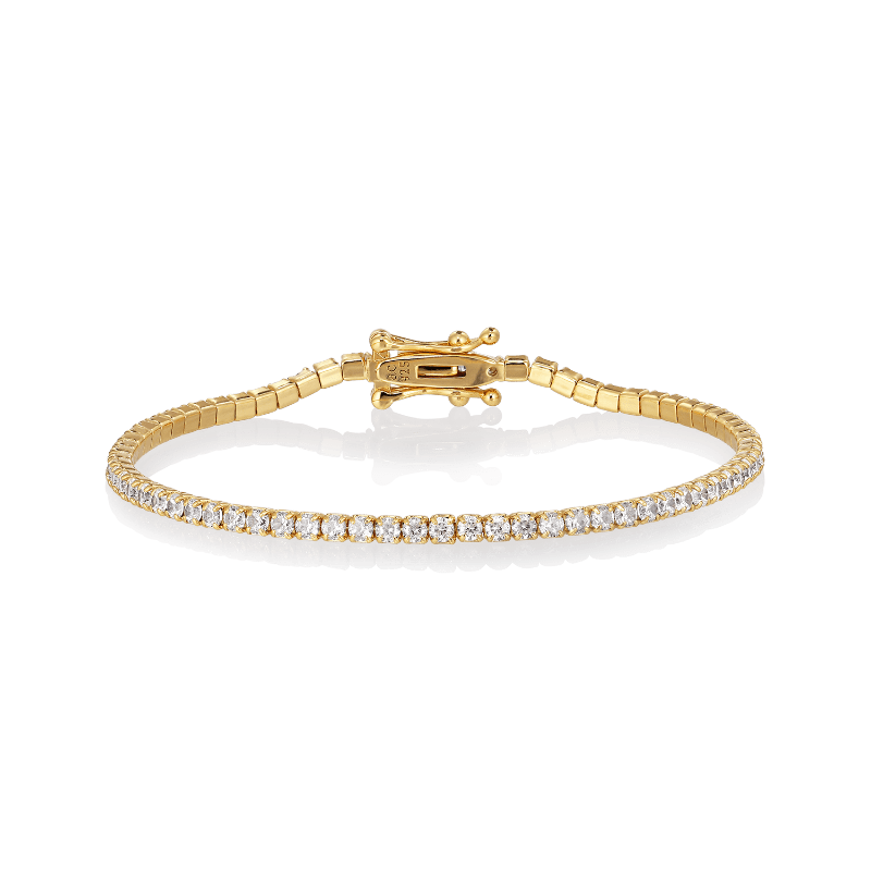 Tennisarmbånd - Grace 07 G - 2mm - 17cm - Nordic Home Living