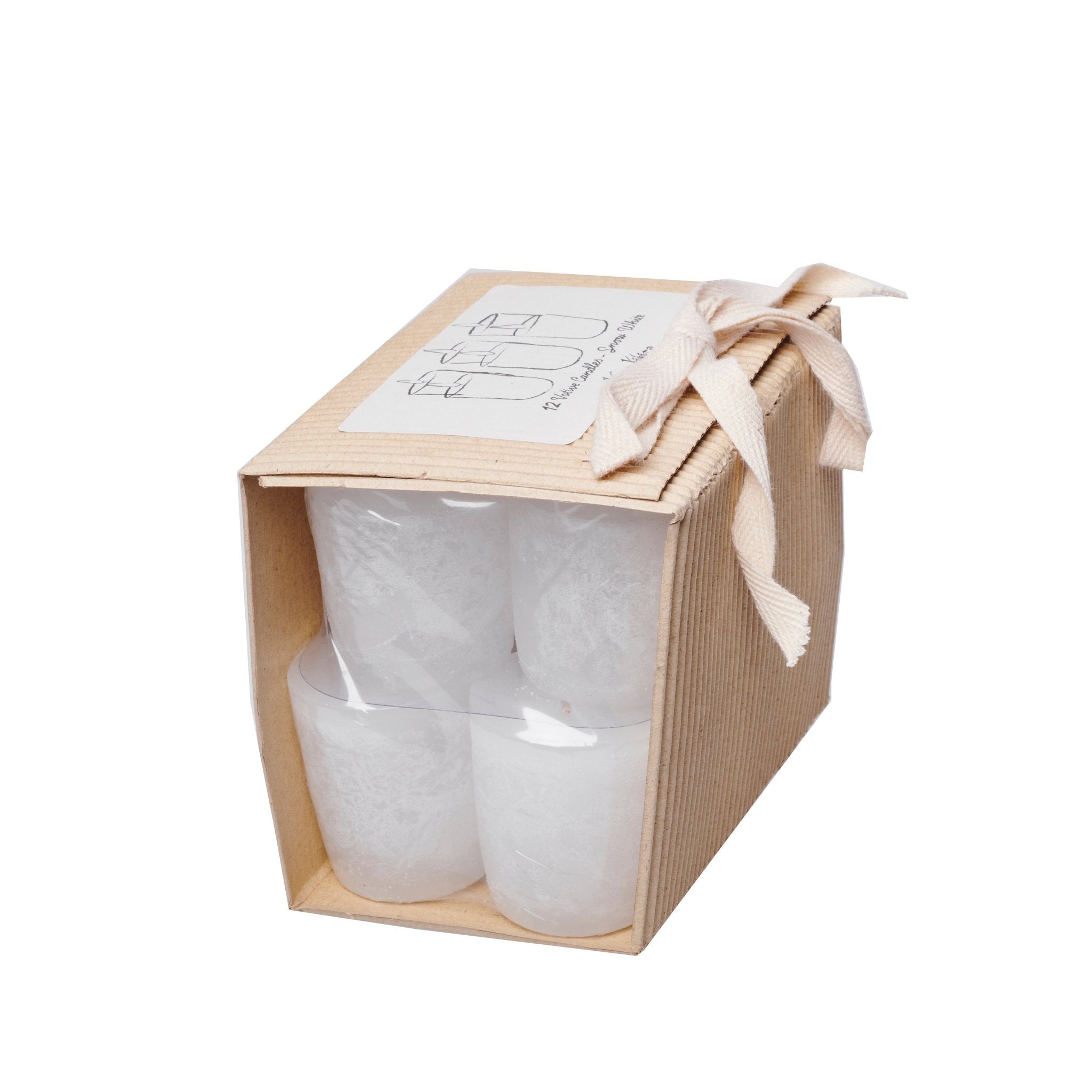 Timber Votives - 10 stk. - Hvid | OOhh - Nordic Home Living
