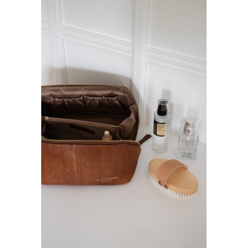 Toilettaske - Halima small - Walnut - Nordic Home Living