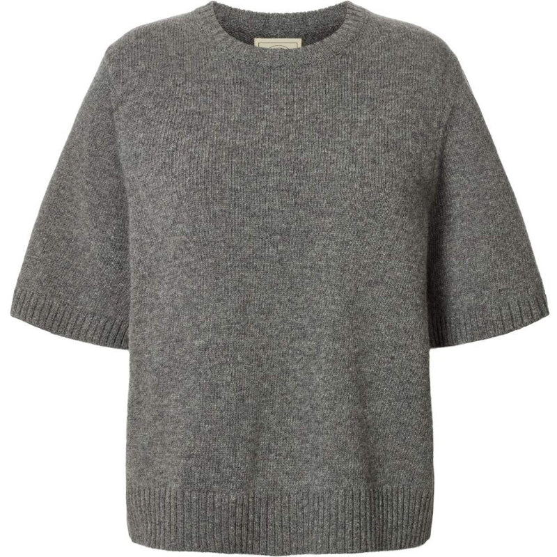 Tulle Strik - O - Neck - Grafitti Grey Melange - Nordic Home Living