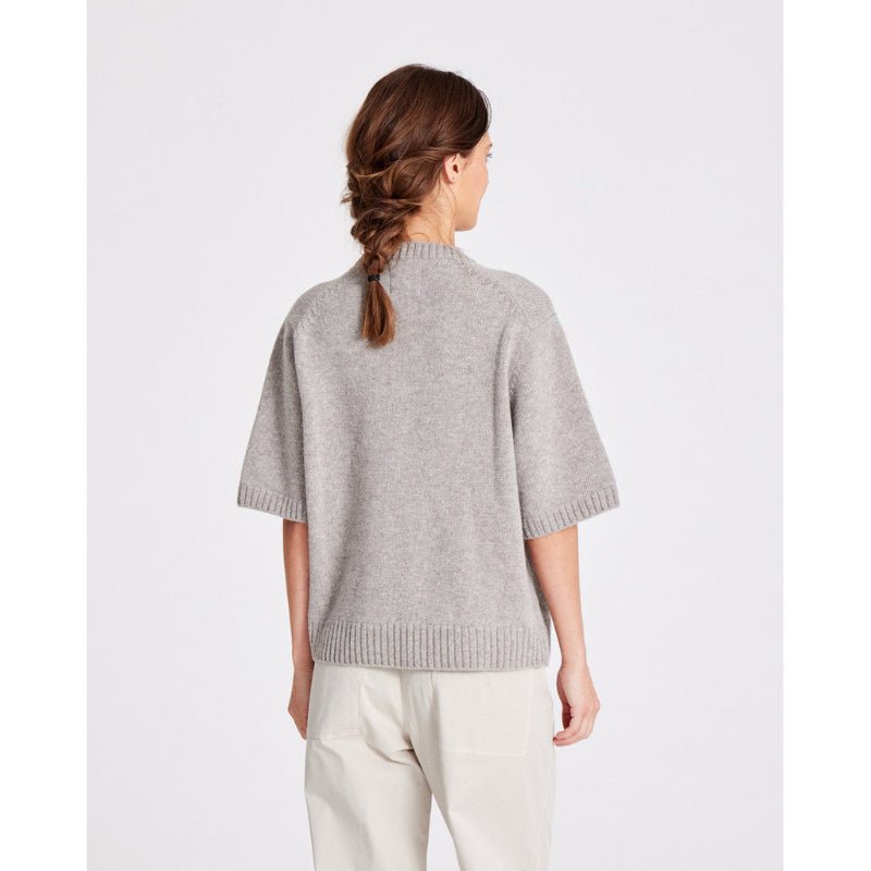 Tulle Strik - O - Neck - Stone grey - Nordic Home Living