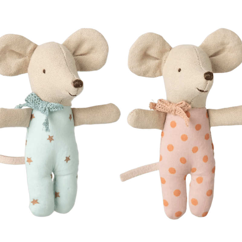 Tvillinger - Baby mus i tændstikæske - Nordic Home Living
