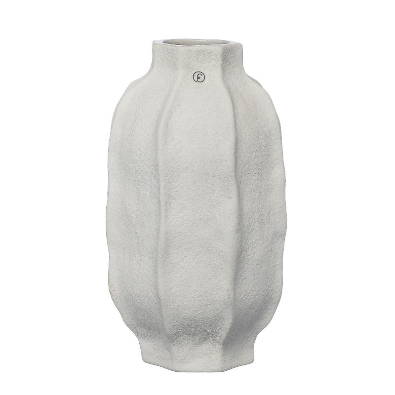 Vase - Stentøj - Naturhvid - H 30cm Ø 18cm | ERNST - Nordic Home Living